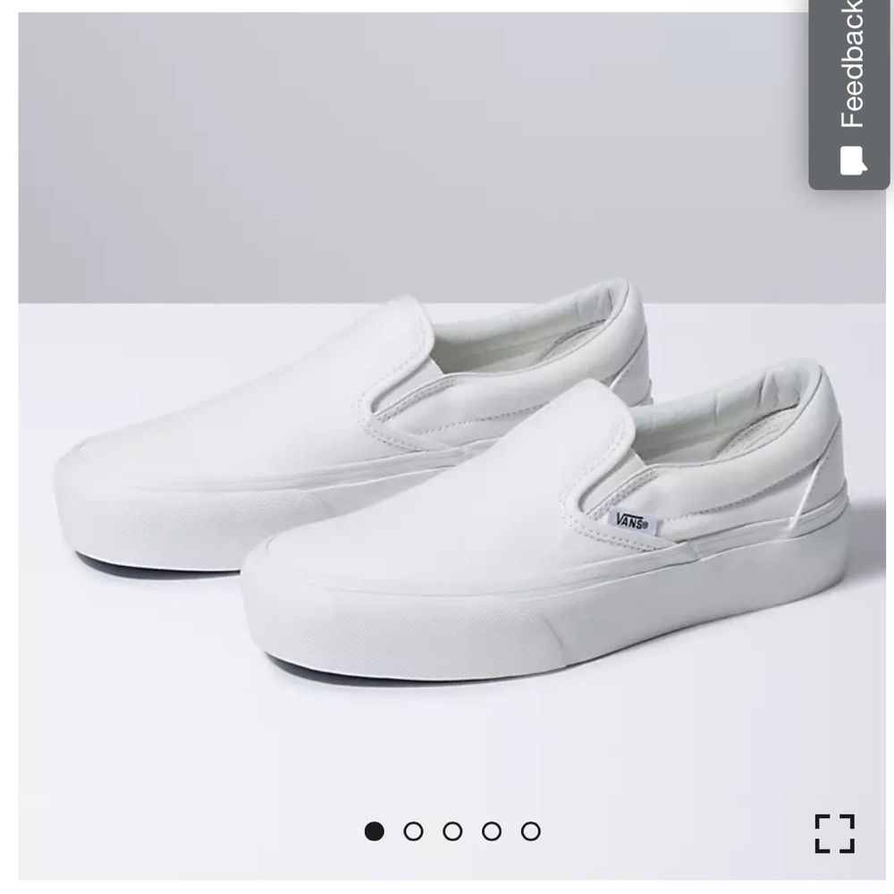 Vans Slip-On Platform White Shoes